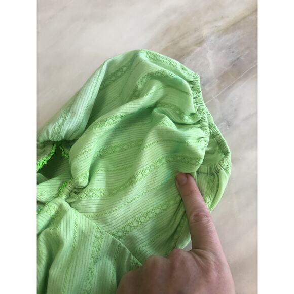 Majorelle Crop Off The Shoulder Corset Top s Corset Peasant Lime Green - Picture 6 of 10